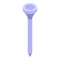 Golf ball stick icon, isometric style Royalty Free Stock Photo