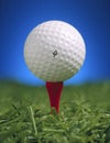 Golf ball on tee