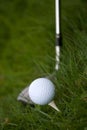 Golf Ball and Tee Royalty Free Stock Photo
