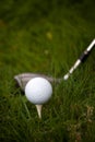 Golf Ball and Tee Royalty Free Stock Photo