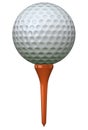 Golf Ball On Tee Royalty Free Stock Photo