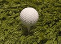 Golf ball on tee Royalty Free Stock Photo