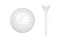 Golf ball and tee