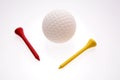 Golf ball & tees Royalty Free Stock Photo