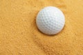 golf ball in the trap Royalty Free Stock Photo