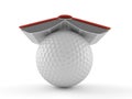 Golf ball under book