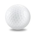 Golf ball on a white background with clipping path Royalty Free Stock Photo