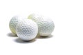 Group of golf ball on white background Royalty Free Stock Photo
