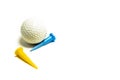 Golf ball on white background Royalty Free Stock Photo