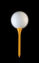 Golf Ball on Yellow Tee