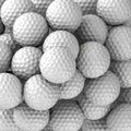 Golf balls on background