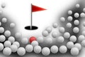 Golf balls with hole Royalty Free Stock Photo