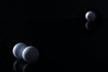 Golf balls isolated on black background. Royalty Free Stock Photo