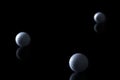 Golf balls isolated on black background. Royalty Free Stock Photo