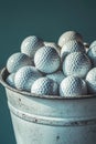 Golf balls on table Royalty Free Stock Photo