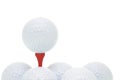 Golf balls and tee Royalty Free Stock Photo