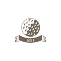 Golf brand logo illustration ball design template vector