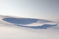 Golf bunker full of snow Royalty Free Stock Photo