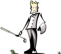 Golf Caddy Illustration Royalty Free Stock Photo