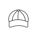 Golf cap icon in outline style isolated on white background. Golf club symbol vector illustration. Royalty Free Stock Photo