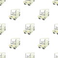 Golf car pattern seamless vector Royalty Free Stock Photo