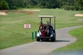 Golf cart on golf course