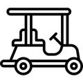 Golf cart icon, transportation related vector