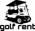 golf cart logo concept black vector Royalty Free Stock Photo