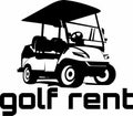 golf cart logo concept black vector Royalty Free Stock Photo