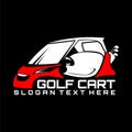 Golf cart logo vector illustration Royalty Free Stock Photo