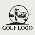 Golf cart logo vector Royalty Free Stock Photo