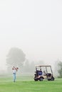Golf cart man Royalty Free Stock Photo