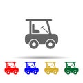 Golf Cart multi color style icon. Simple glyph, flat vector of transport icons for ui and ux, website or mobile application Royalty Free Stock Photo