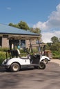 Golf cart parked