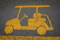 Golf cart road sign Royalty Free Stock Photo