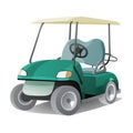 Golf cart with shadow Royalty Free Stock Photo