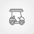 Golf cart vector icon sign symbol Royalty Free Stock Photo