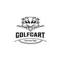 golf cart vintage vector logo symbol illustration design Royalty Free Stock Photo