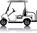 Golf Cart white Royalty Free Stock Photo