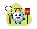 Golf cartoon as a king Royalty Free Stock Photo