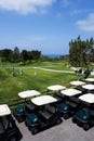 Golf carts on beautiful golf Royalty Free Stock Photo