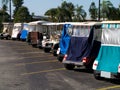 Golf Carts at a Retirement Village Florida Royalty Free Stock Photo