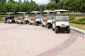 Golf Carts In A Row