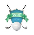 Golf Championship Emblem Composition