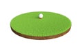 Golf circular grass yard field