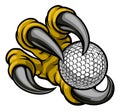 Golf Ball Eagle Claw Cartoon Monster Hand