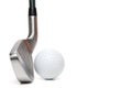 Golf club and ball Royalty Free Stock Photo