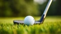 Golf Club and Ball Await the Driver\'s Mastery. Generative AI