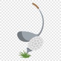 Golf club and a ball illustration