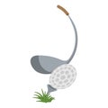 Golf club and a ball illustration